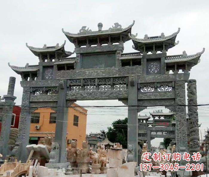 漳州石雕牌坊，精致雕塑让你完美点缀