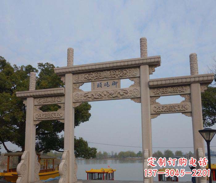 漳州景区三门古典牌坊石雕