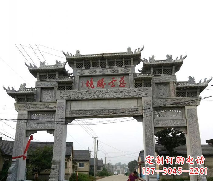 漳州中领雕塑--别具一格的石雕牌坊