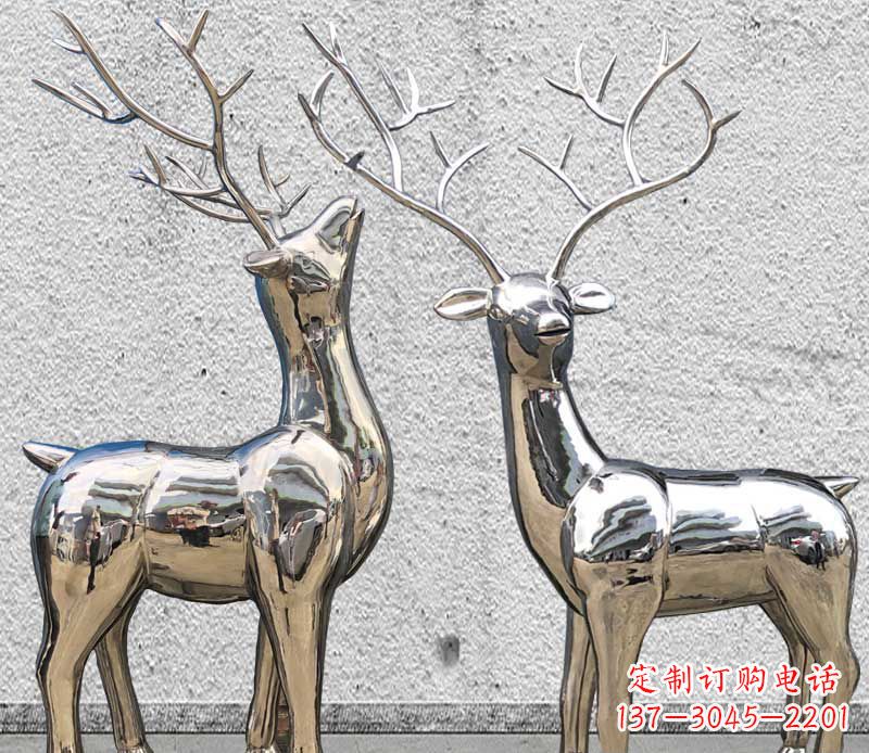 漳州镜面不锈钢小鹿雕塑