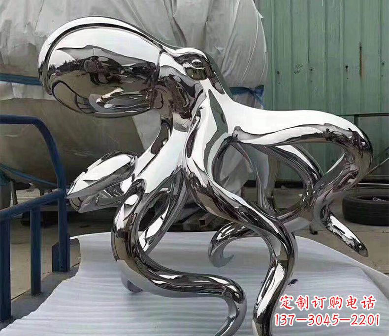 漳州精致华丽的镜面不锈钢章鱼雕塑