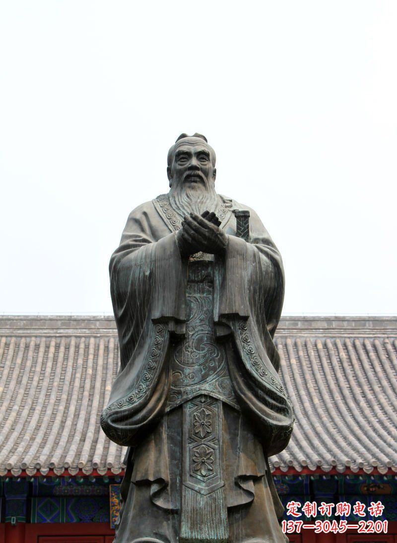 漳州高雅古典,孔子青铜雕塑