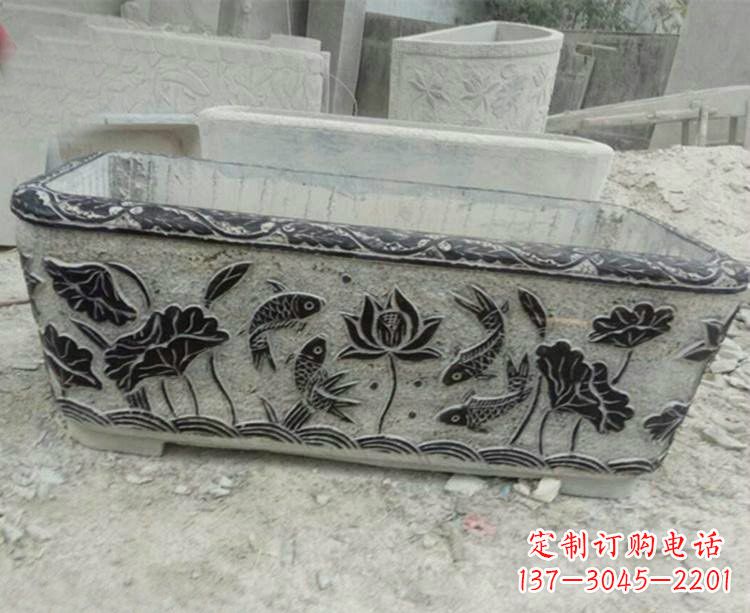 漳州连年有余浮雕仿古水缸