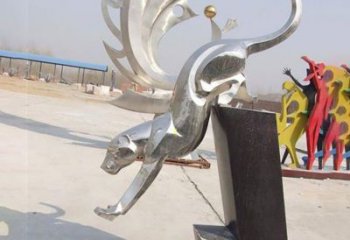 漳州经典大气的不锈钢豹子雕塑