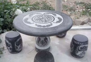 漳州艺术化的室外石桌凳雕塑