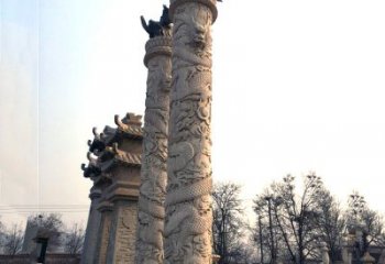 漳州精致精美的华表柱石雕
