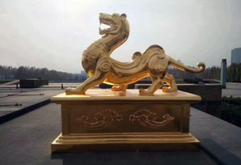 漳州引领神兽，虎魂鎏金铜雕