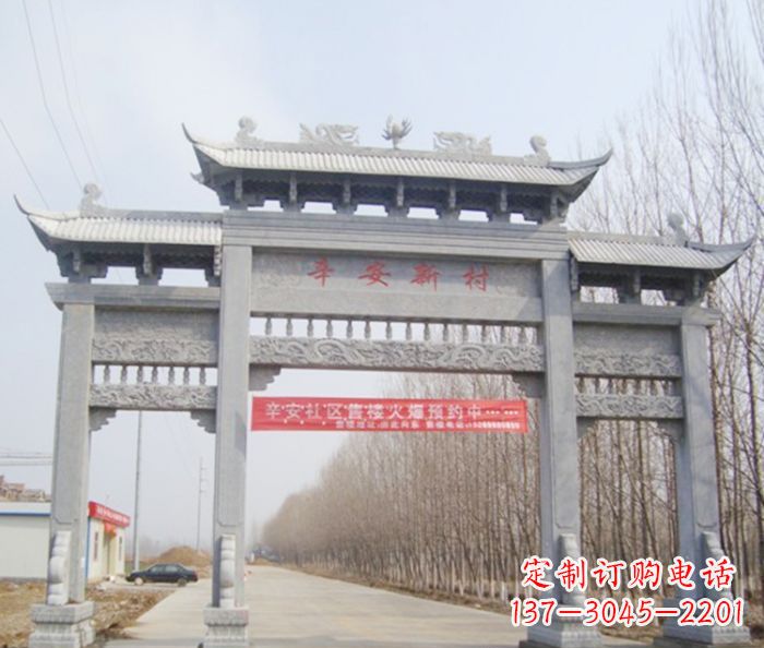 漳州牌坊三门石雕,品质无双