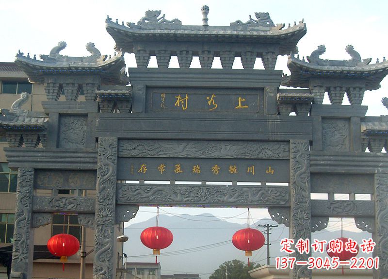 漳州中领雕塑:一流牌坊石雕,定制你的风水雕塑