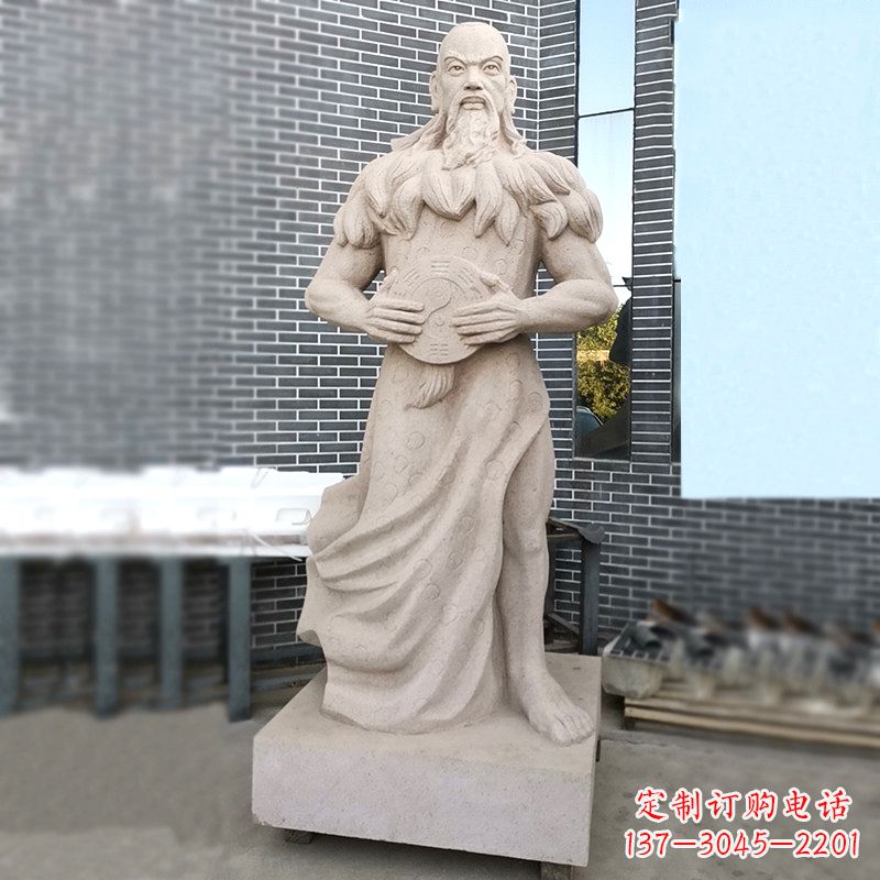 漳州手工雕刻伏羲石雕塑像