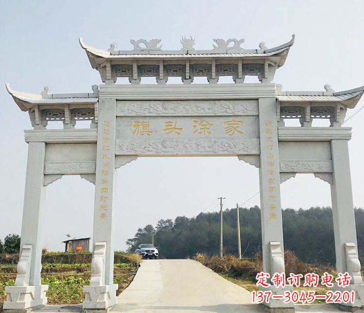漳州三门牌坊石雕——精美雕塑,缔造传承