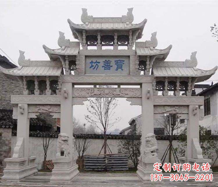 漳州领雕塑:精美石牌坊石雕艺术品