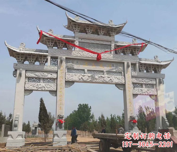 漳州中领雕塑-大理石牌坊石雕