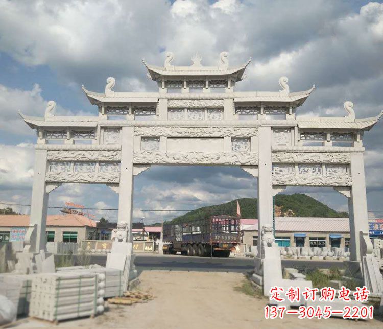 漳州精美大理石牌坊石雕——给您的家园增添优雅气质