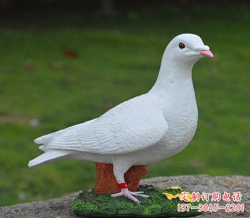 漳州美丽的和平鸽雕塑，传递暖暖的正能量