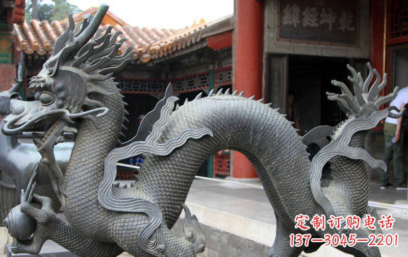 漳州中领雕塑:精美神龙铜雕