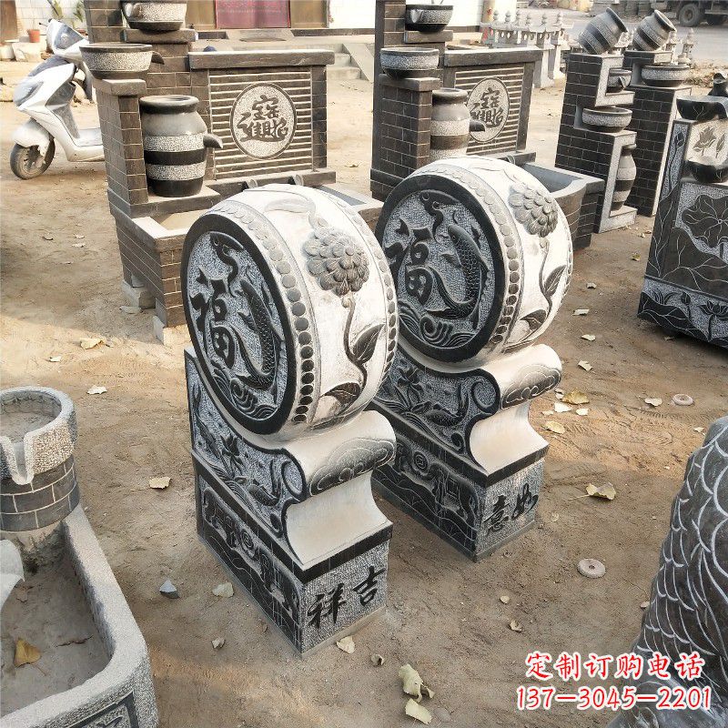 漳州石雕青石门墩雕塑