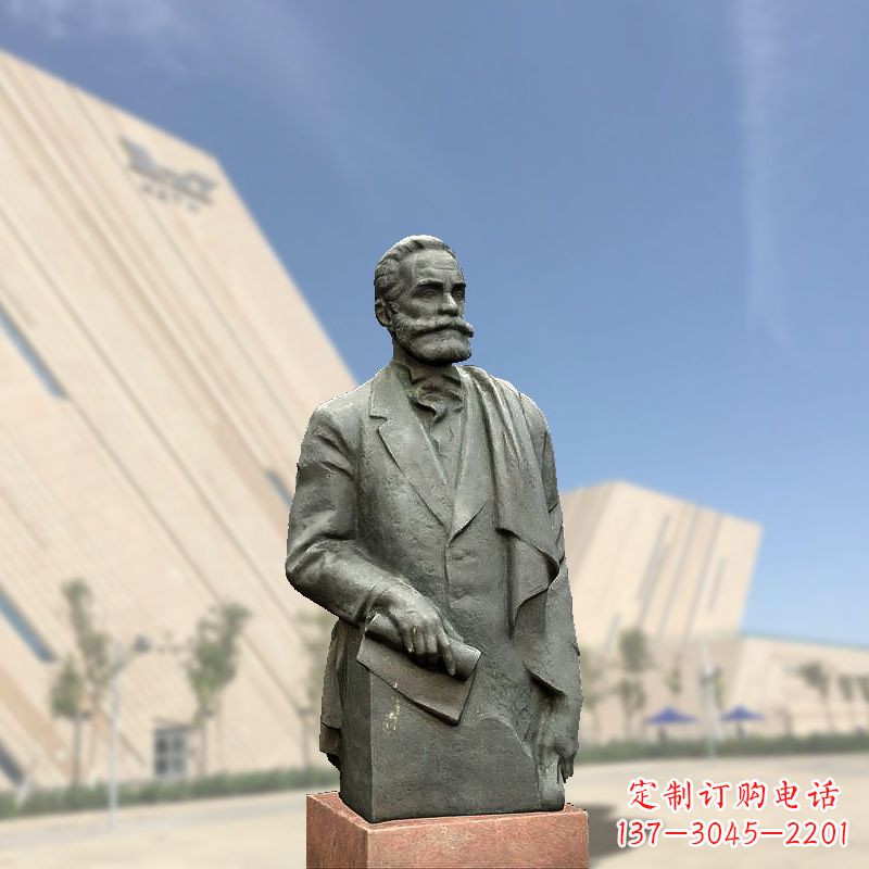 漳州世界名人“黄色炸药”的发明者诺贝尔半身像雕塑