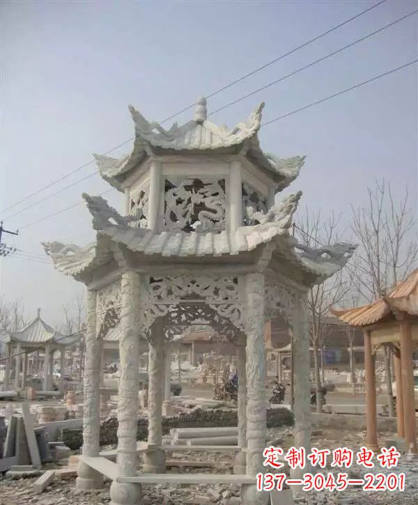 漳州双层凉亭石雕
