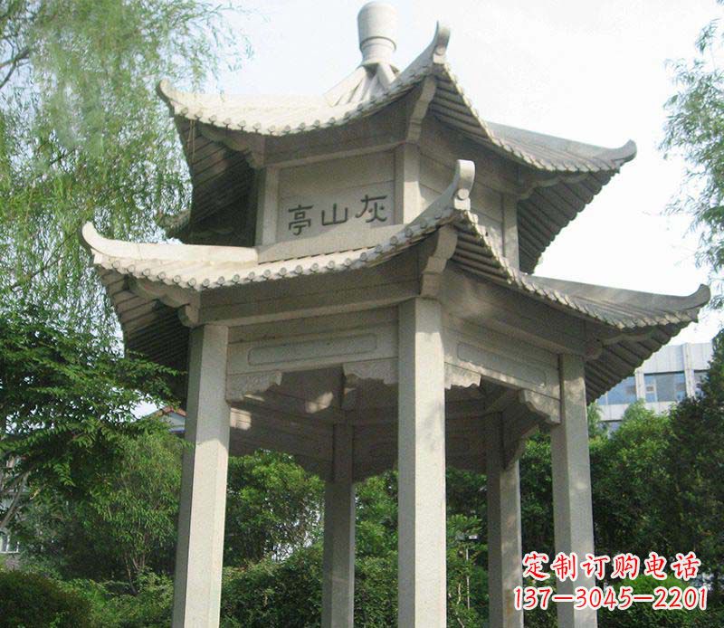 漳州双层石凉亭石雕