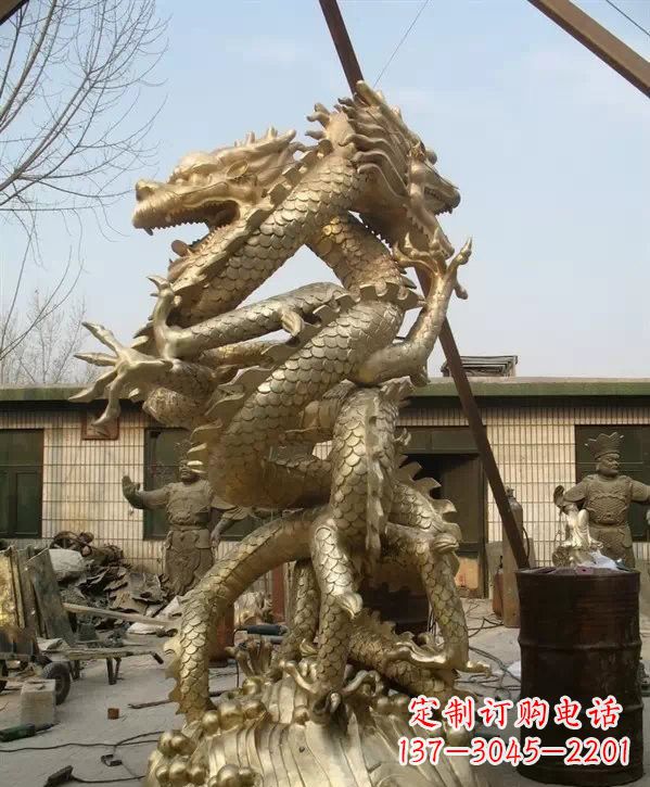 漳州双龙铜雕