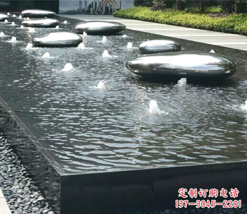 漳州水滴水池不锈钢雕塑