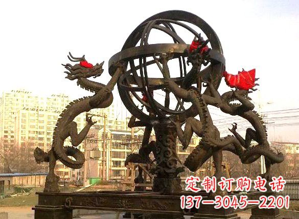 漳州四龙戏珠城市景观铜雕
