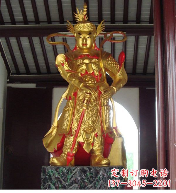 漳州寺庙韦陀菩萨铜雕