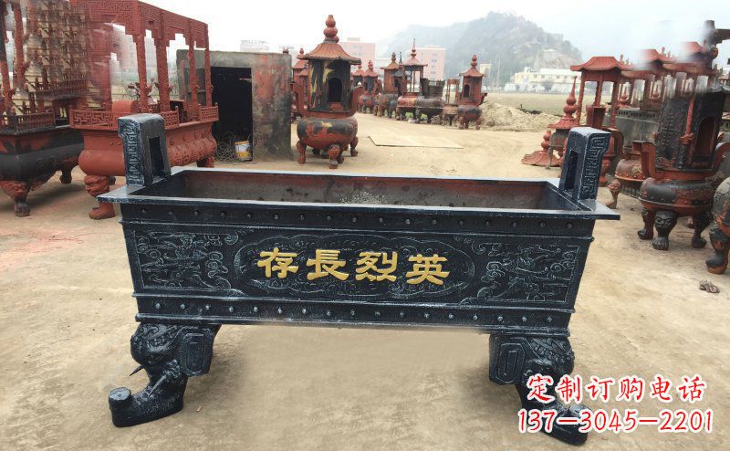 漳州寺庙香炉铜雕 (4)