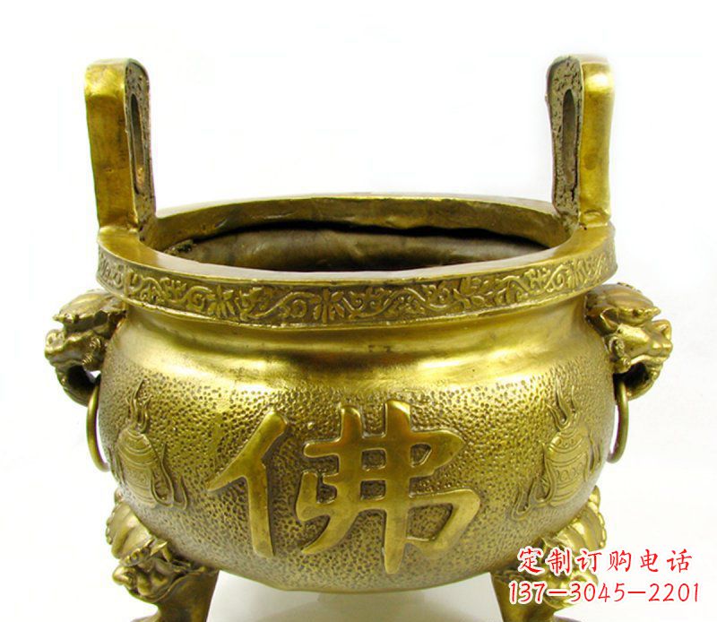 漳州寺庙香炉铜雕 (6)