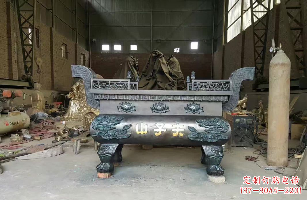 漳州寺庙香炉铜雕12
