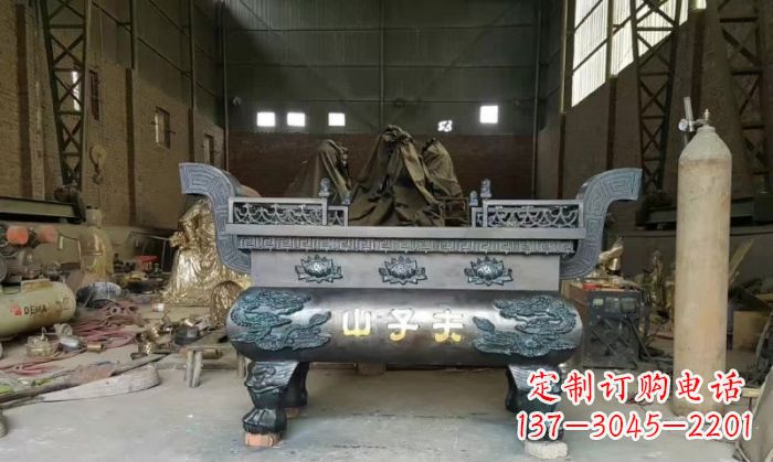 漳州寺庙香炉铜雕_2