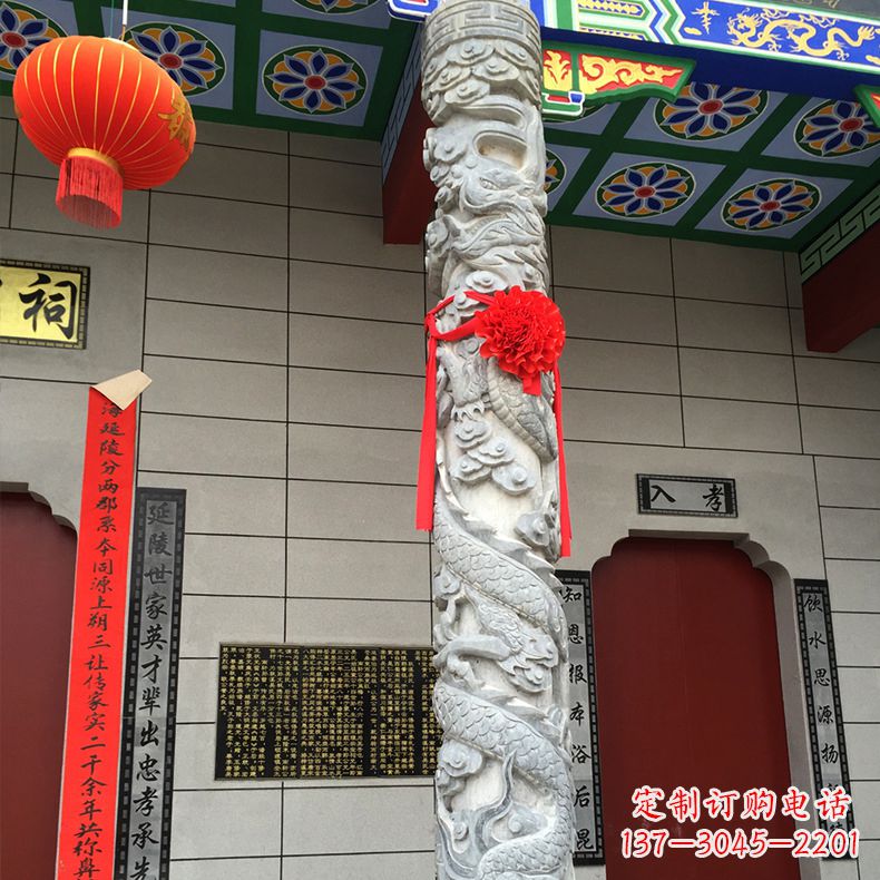 漳州寺庙宗祠石材龙柱雕塑