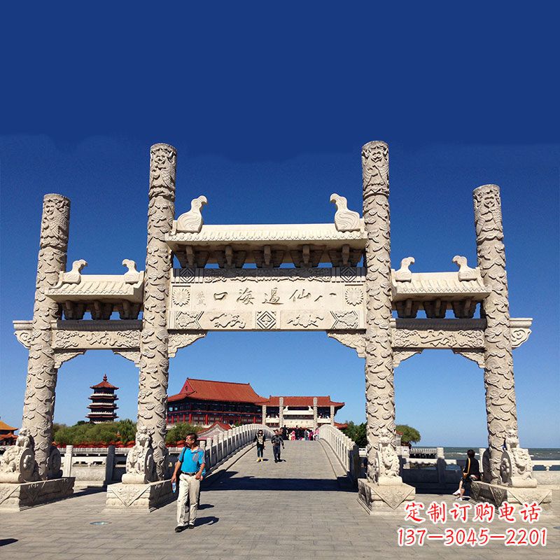 漳州寺院大门无楼石牌坊