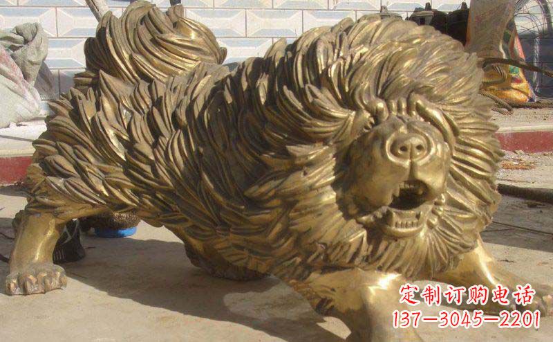 漳州松狮犬动物铜雕