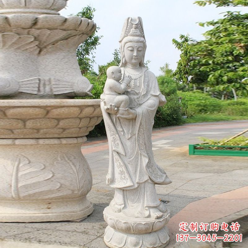 漳州送子观音汉白玉石雕