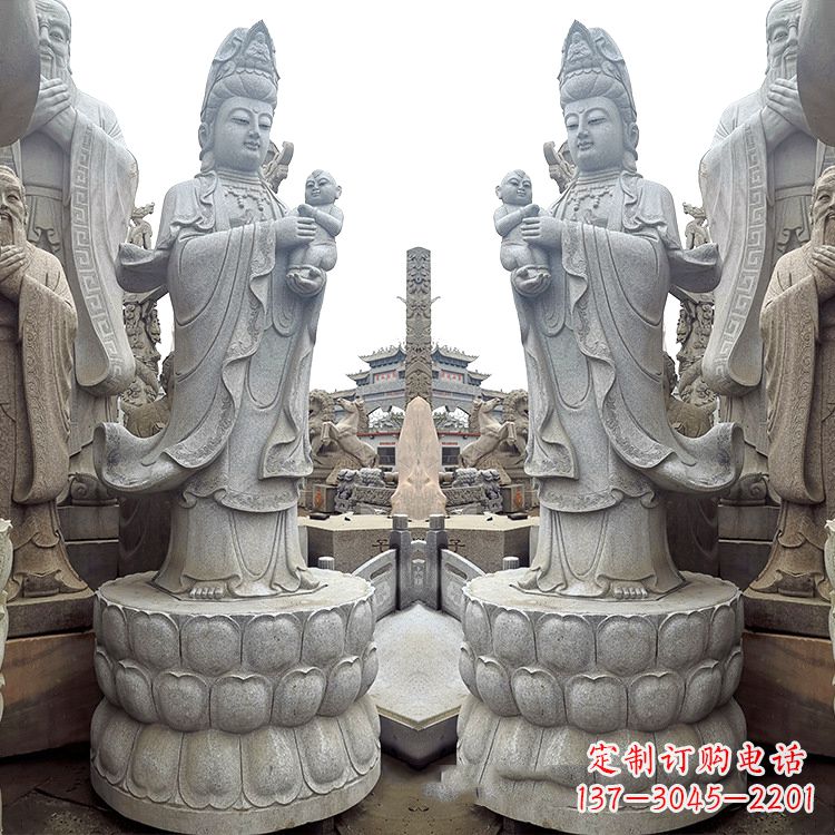 漳州送子观音青石雕塑