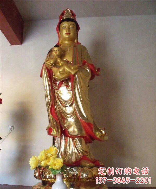 漳州送子观音铜雕 (2)