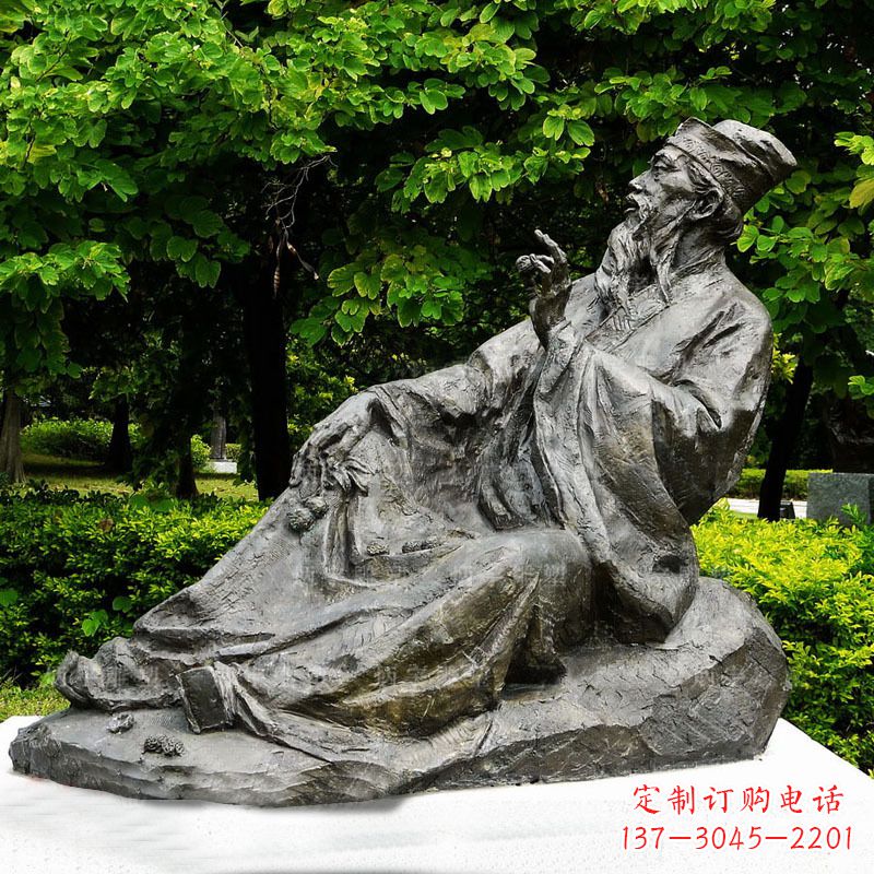 漳州苏轼雕像古代历史名人北宋著名文学家书画家铜雕