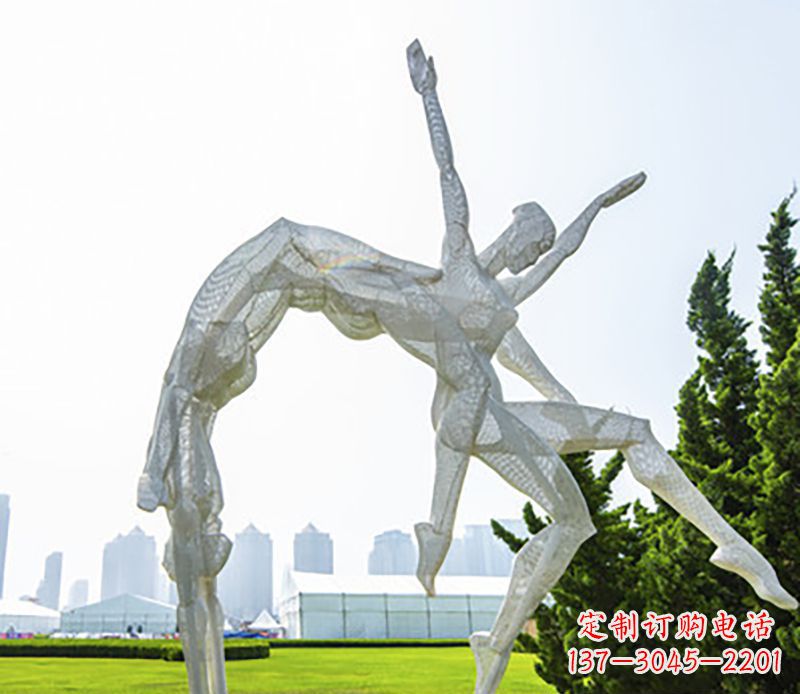 漳州体操运动员不锈钢雕塑
