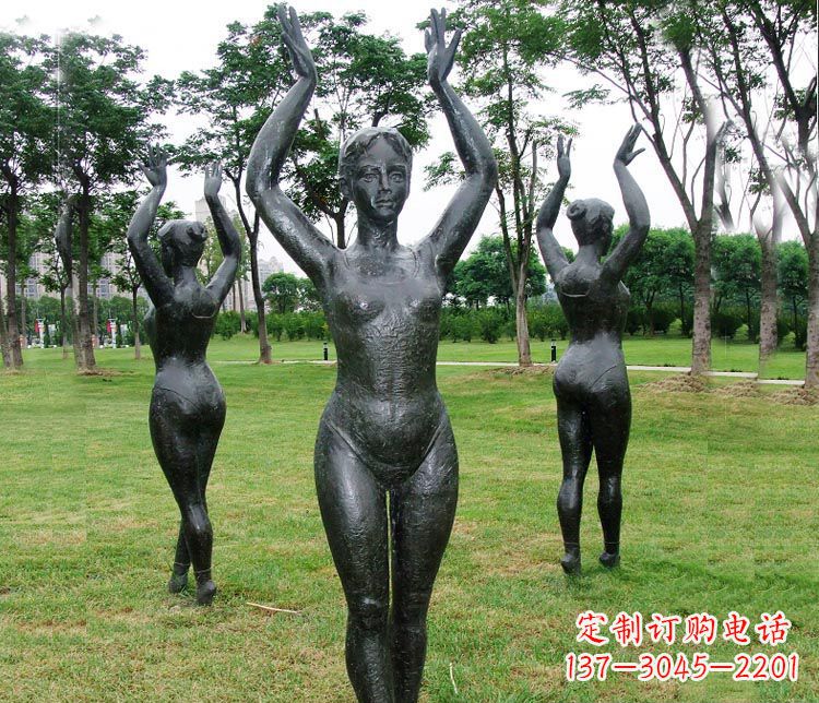 漳州跳芭蕾舞的女孩铜雕