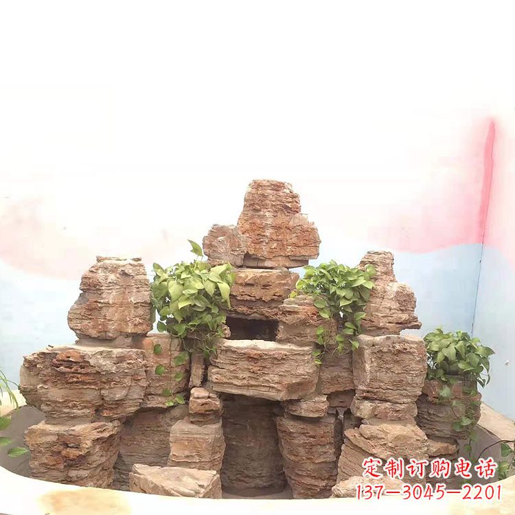 漳州庭院园林假山鱼池