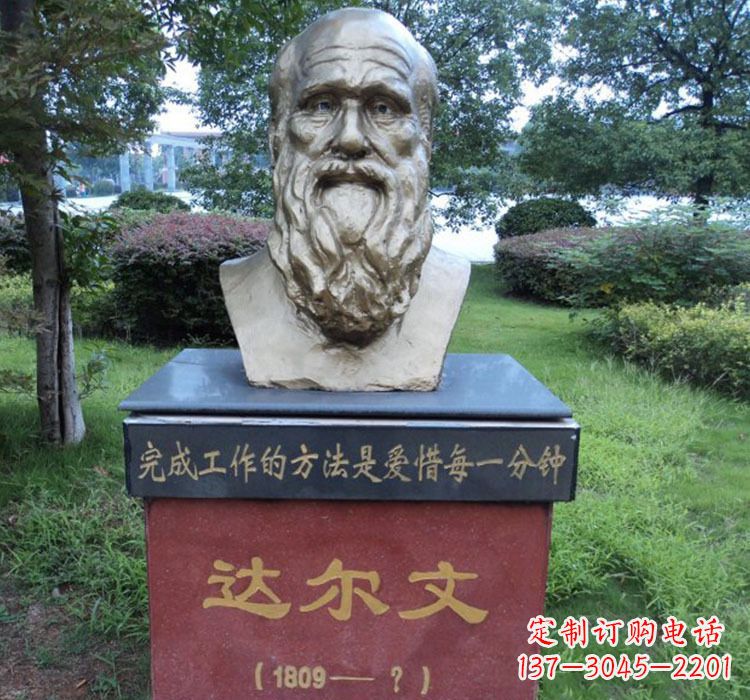 漳州铜雕达尔文头像雕塑