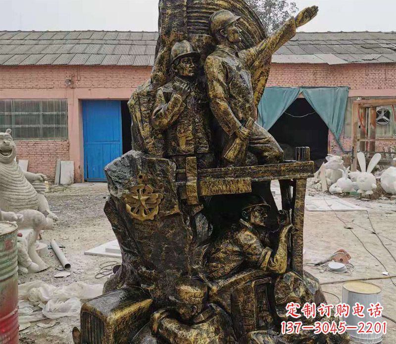 漳州铜雕广场解放战士雕塑