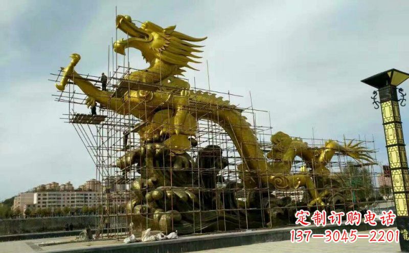 漳州铜雕广场神龙景观摆件