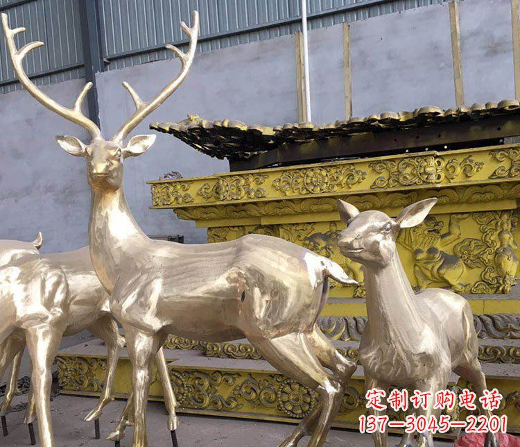 漳州铜雕户外动物小鹿雕塑