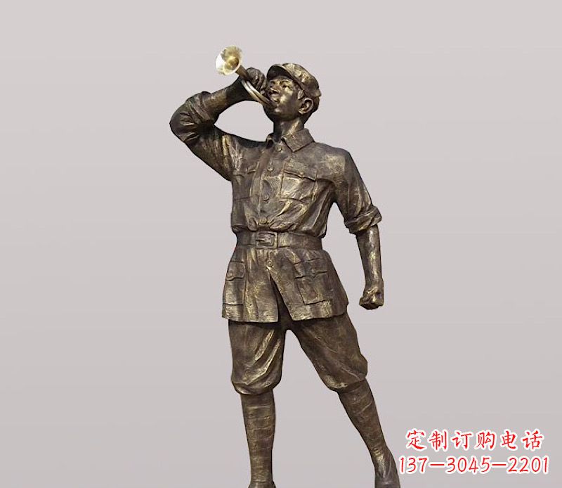 漳州铜雕解放军战士