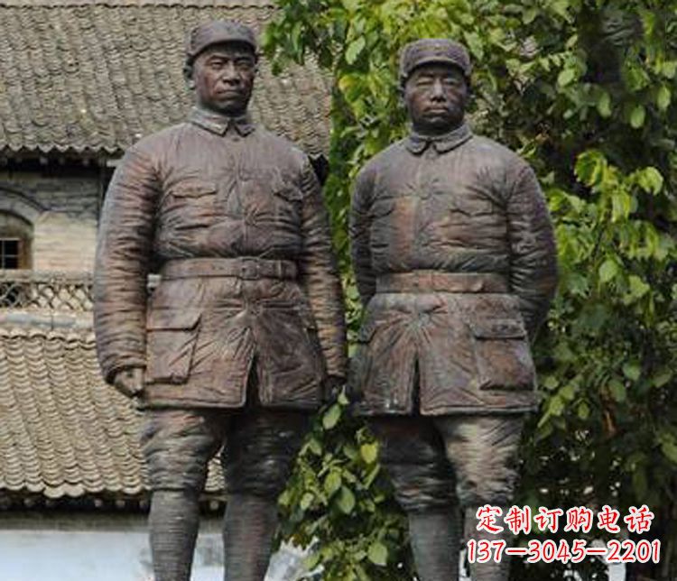 漳州铜雕解放军战士人物雕塑