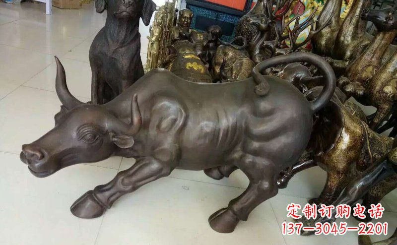 漳州铜雕牛广场动物景观摆件 (5)