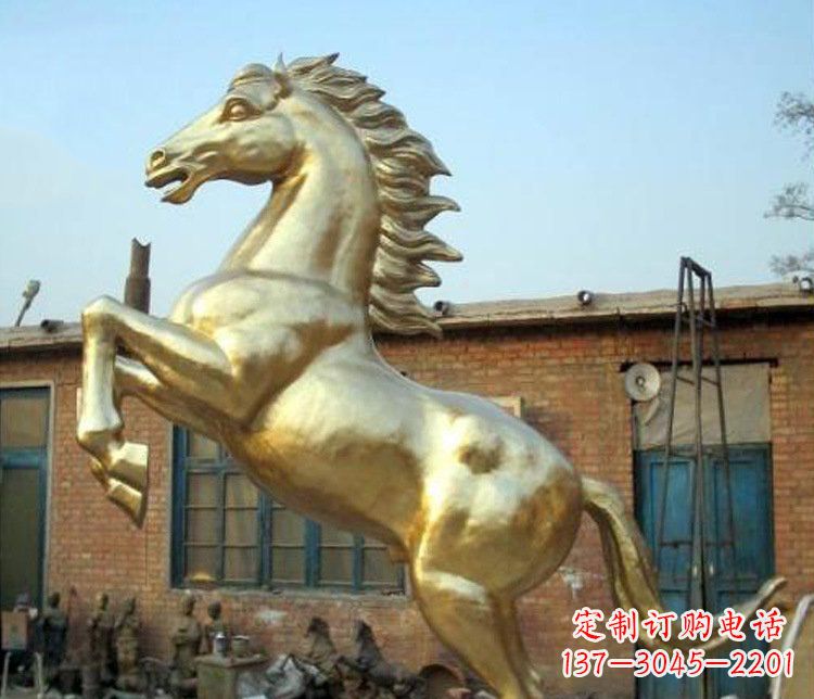漳州铜雕室商场招财动物马雕塑